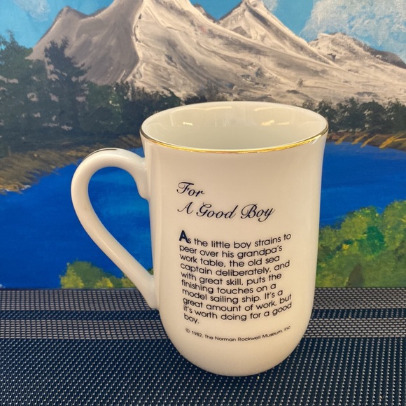 Vintage OFFICIAL Norman Rockwell Collectable Mugs (4 set) - Picture 3 of 14